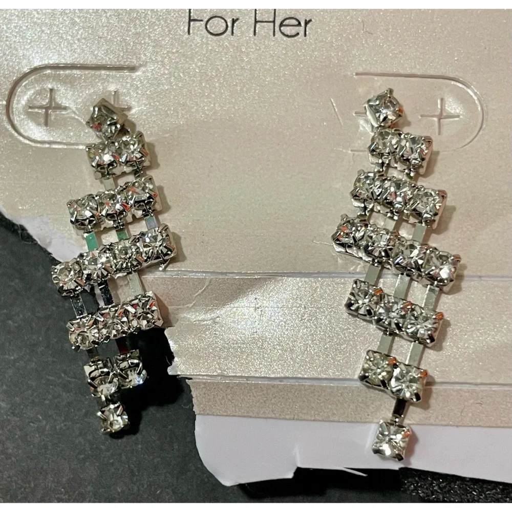 Blush Rhinestone Earrings